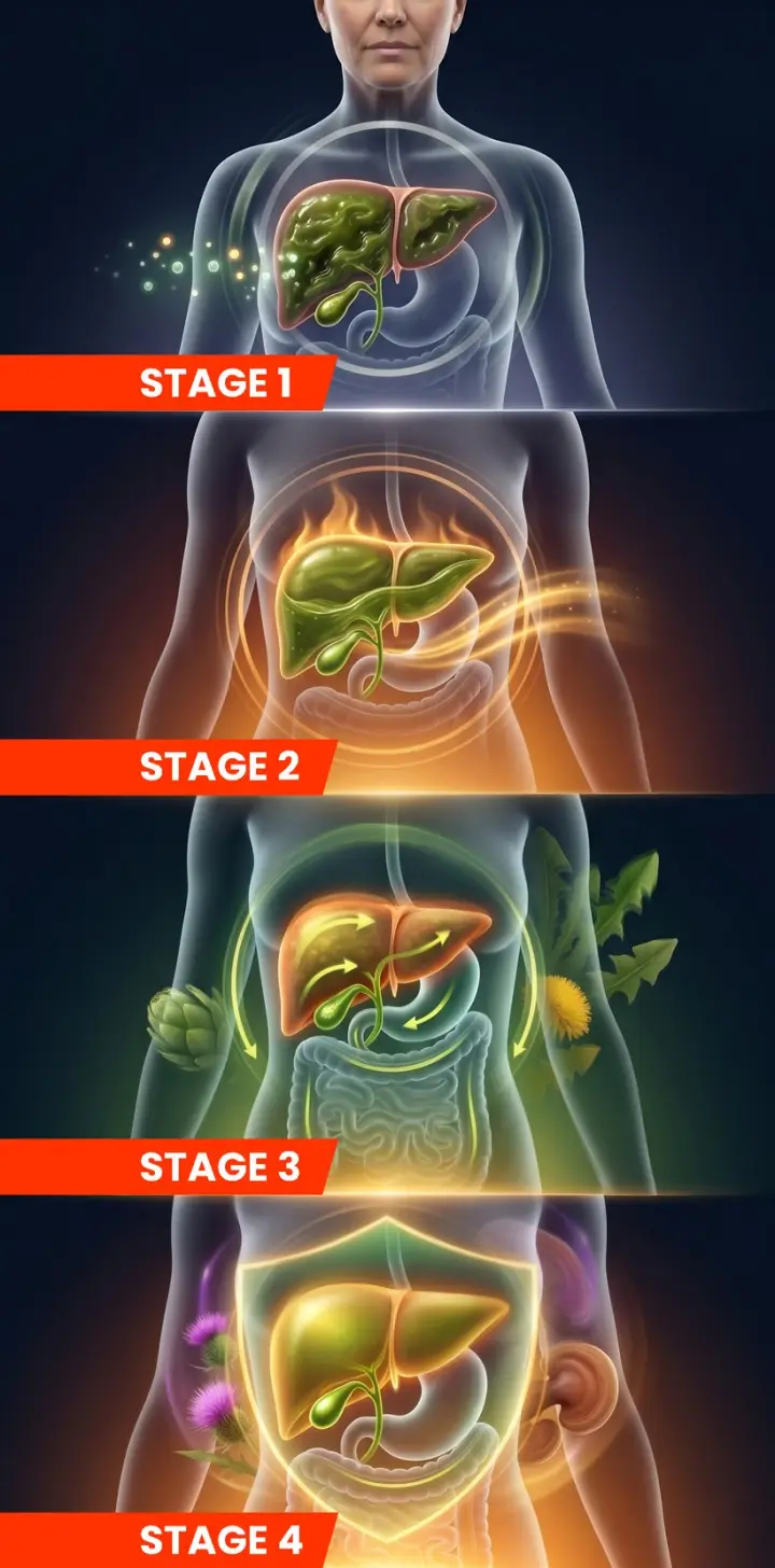 The four stages of bile restoration