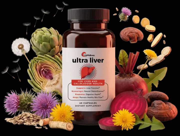 Ultra Liver bottle with liver-supporting ingredients