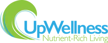 The logo for UpWellness, a company focused on nutrient-rich living.