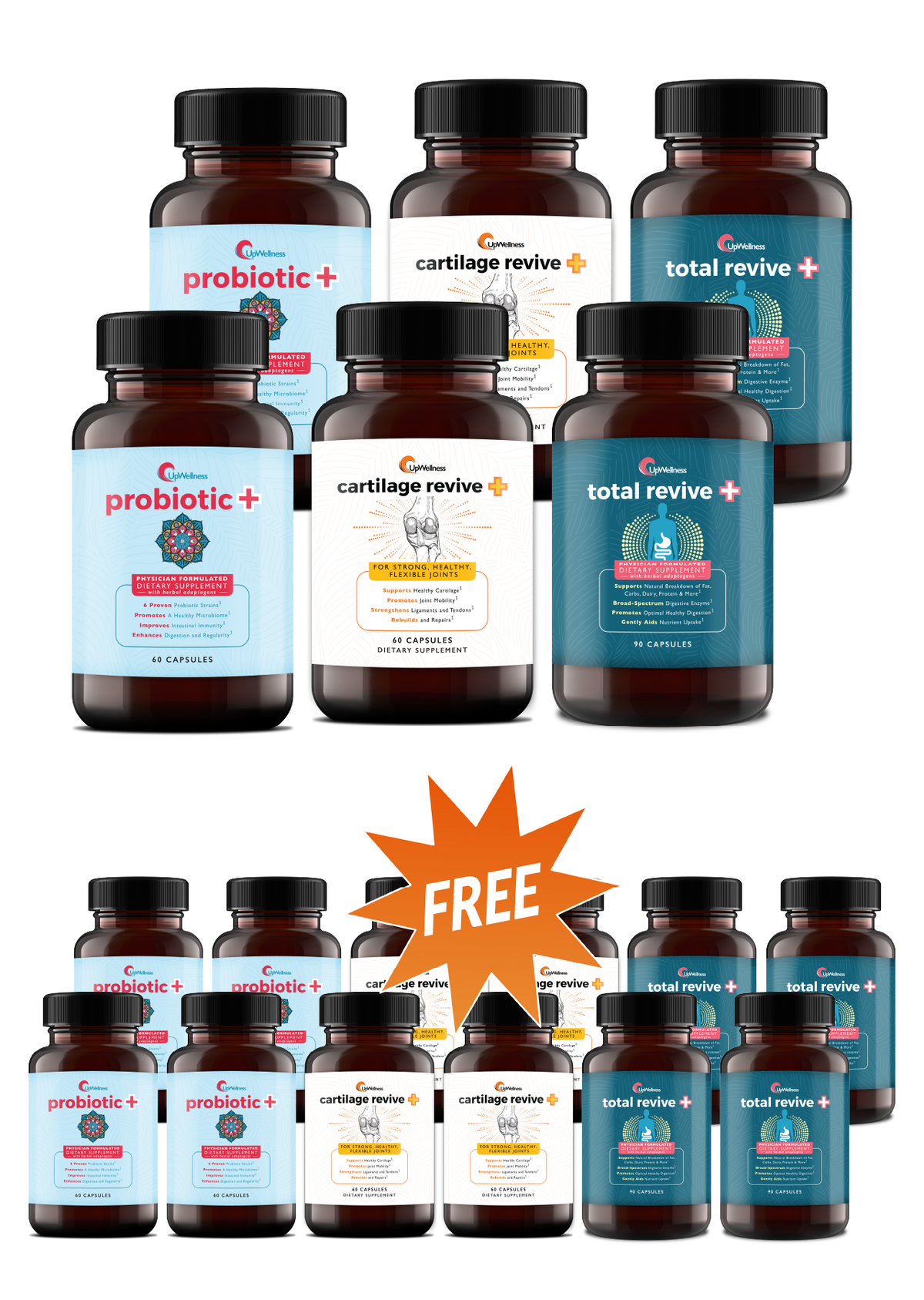 Probiotic+ Bundle :  Buy 6 Get 12 FREE Bottles