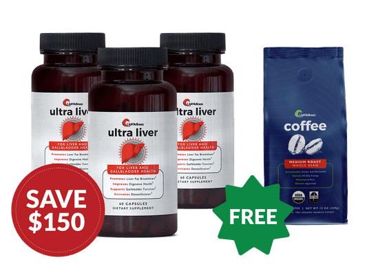 Ultra Liver : 3 Month Supply + Free Bag of Premium Coffee